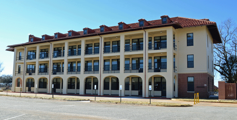 Front view of Building 76.